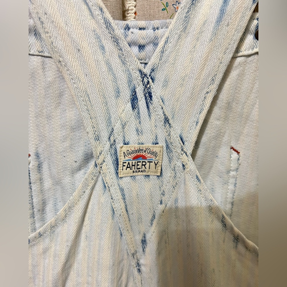 Faherty Topsail Railroad Stripe Overalls NWT Size M - Picture 5 of 6